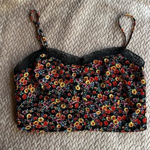 Ambiance Apparel Floral Crop Top